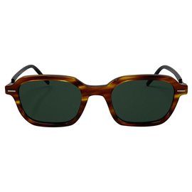 Dior-Dior TECNICIDADE 1 Havana claro / óculos de sol verdes-Marrom,Preto