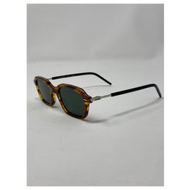 Dior-Dior TECHNICITY 1 Leichte Havanna / grüne Sonnenbrille-Braun,Schwarz