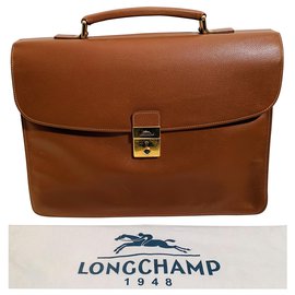 Longchamp Sacs Porte-documents Caramel