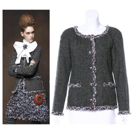 Chanel-Giacca Edinburgh con bottoni Gripoix-Multicolore