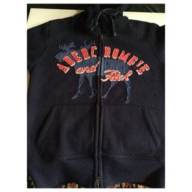 Abercrombie & Fitch-Sweaters-Navy blue