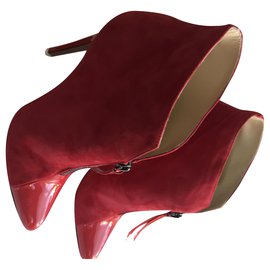 Autre Marque-Ankle Boots-Red