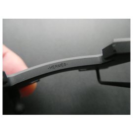 Hermès-Hermès belt buckle 5382 in matt PVD steel 32MM-Black
