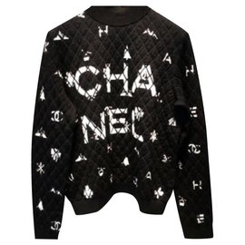 Chanel-2020 CC Logo Pullover-Schwarz