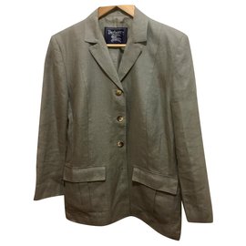 Burberry-Vintage Burberry Leinenblazer-Grau