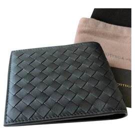 Bottega Veneta-BOTTEGA VENETA BIFOLD WALLET-Dark grey