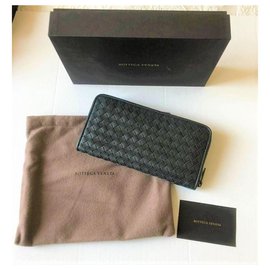 Bottega Veneta-BOTTEGA VENETA BIG MEN'S WALLET-Dark grey