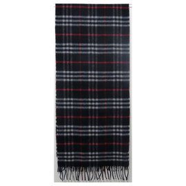 Burberry-Sublime Burberrys OF LONDON scarf,vintage in cashmere and wool-Blue