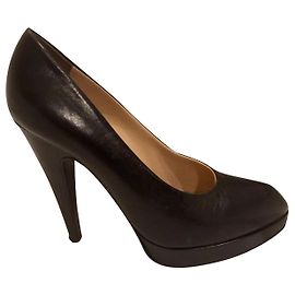 Escarpins Yves Saint Laurent Rive Gauche Cuir Noir Noir