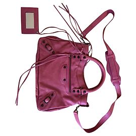 Sac à main Balenciaga City en cuir rose Rose