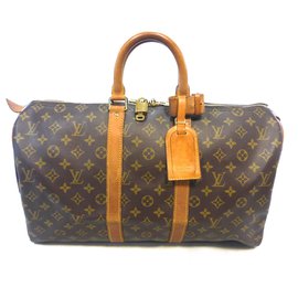 Louis Vuitton-keepall 45 monograma-Castaño