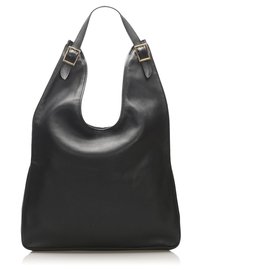 Hermès-Sac à bandoulière Hermes Togo Massai en cuir noir-Noir