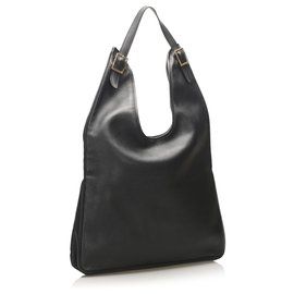 Hermès-Hermes Black Togo Massai Leather Shoulder Bag-Black