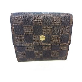 Louis Vuitton Elise Damier Ebène Wallet Brown Brown