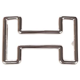 Hermès Tonight Gürtelschnalle aus Palladiumsilbermetall (37MM) Silber