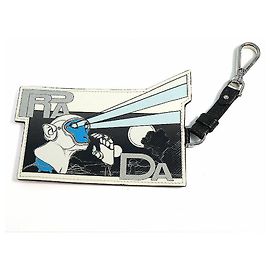 Prada comics Print mon key Mens Pass Case 2mc031 TURCHESE Altro