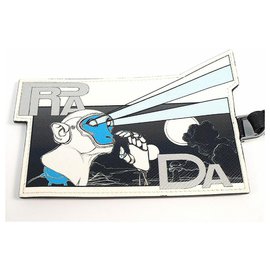 Prada-Prada comics Print mon key Mens Pass Case 2mc031 TURCHESE-Other