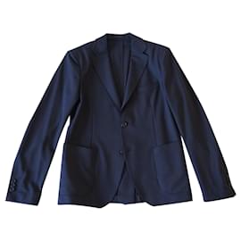 Versace Navy Blue Wool Blazer Blue