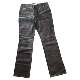 Dior-Pants, leggings-Brown