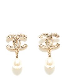 Chanel GOLDEN CC RHINESTONE M PERLA D'oro