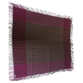 Carré Yves Saint Laurent en laine et alpaga motif cachemire Multicolore