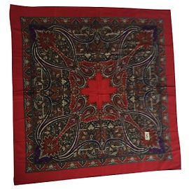 Pañuelo de seda Yves Saint Laurent estampado cachemire 128x128 cm Multicolor