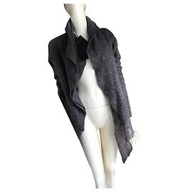 Haider Ackermann Assimétrico Wool Cardigan Cinza
