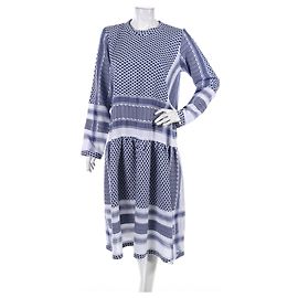 Robe en coton Cecilie Copenhagen Blanc Bleu Taille M Blanc Bleu