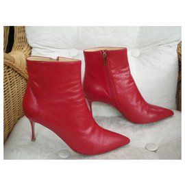 Sergio Rossi-Ankle Boots-Red