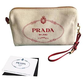 Prada-Nova embreagem prada-Cru