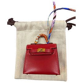 Hermès Hermes Kelly twill charm Red