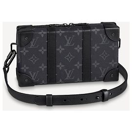 Louis Vuitton Monogram Eclipse Trunk Wallet Grau Leder Grau