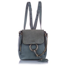 Chloé Chloe Blue Faye Backpack Blue Light blue