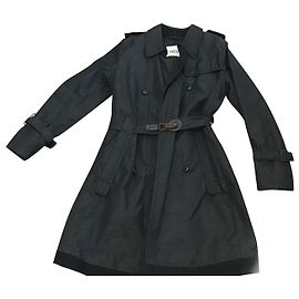 Gabardina negra Cerruti 1881 de algodón Talla 42 Negro