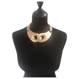 Christian Dior-colar de corrente-Dourado