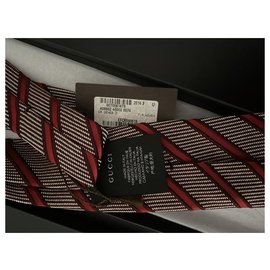 Gucci-cravatta regimental-Rosso