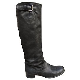 riding boots Prada p 38 in buttersoft leather Black