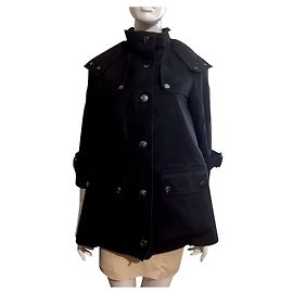 Burberry Casaco impermeável com capuz e forro nova check Preto