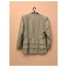 Emmanuelle Khanh-Emmanuelle Khanh green couture jacket-Light green