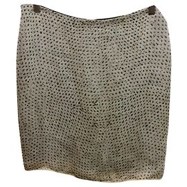 Proenza Schouler silk skirt cream abstract pattern Multiple colors