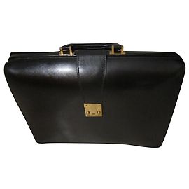 Pasta de documentos Lancel em couro preto Preto