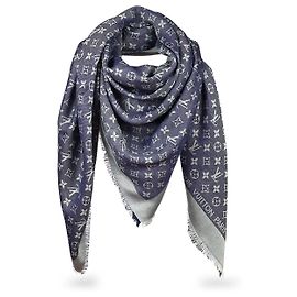 Louis Vuitton Écharpe monogramme Bleu