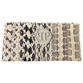 Philipp Plein Pochette Pitone con Swarovski Stampa python