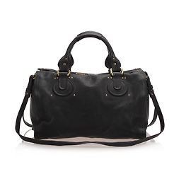 Cartable Chloé en cuir noir Aurore Noir