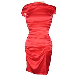 Luc Duchène Luc Duchene rotes Seidenkleid Rot