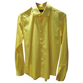 Autre Marque Camicia gialla Gentiluomo in cotone setoso Giallo