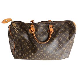 Louis Vuitton Speedy 40 Brown Leather Handbag Brown