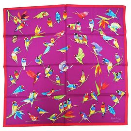 Lenço de seda Patek Philippe "Le Papillon" Fuschia