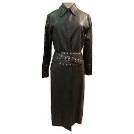 Casaco de pele de carneiro Yves Saint Laurent + cinto NoemiLiberti Marrom