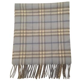 Burberry Kaschmirschal Hellblau Hellblau